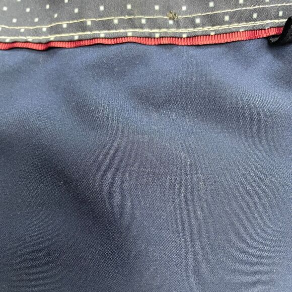 Construct Pinstripe Dress Shirt Men Large Blue Button Down Long Sleeve Flip Cuff - Picture 7 of 14